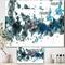 Designart - Explosion Of Oil Paint In Drops Of Black And Blue - Modern Canvas Wall Art Print